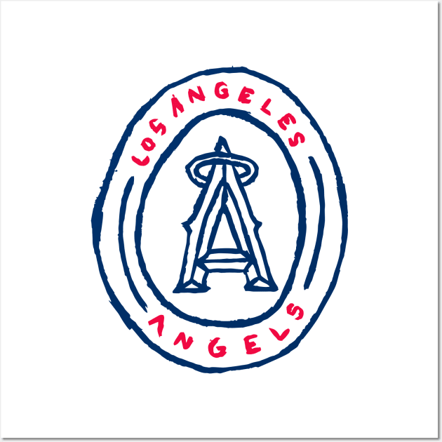 Los Angeles Angeeeels 03 Wall Art by Very Simple Graph